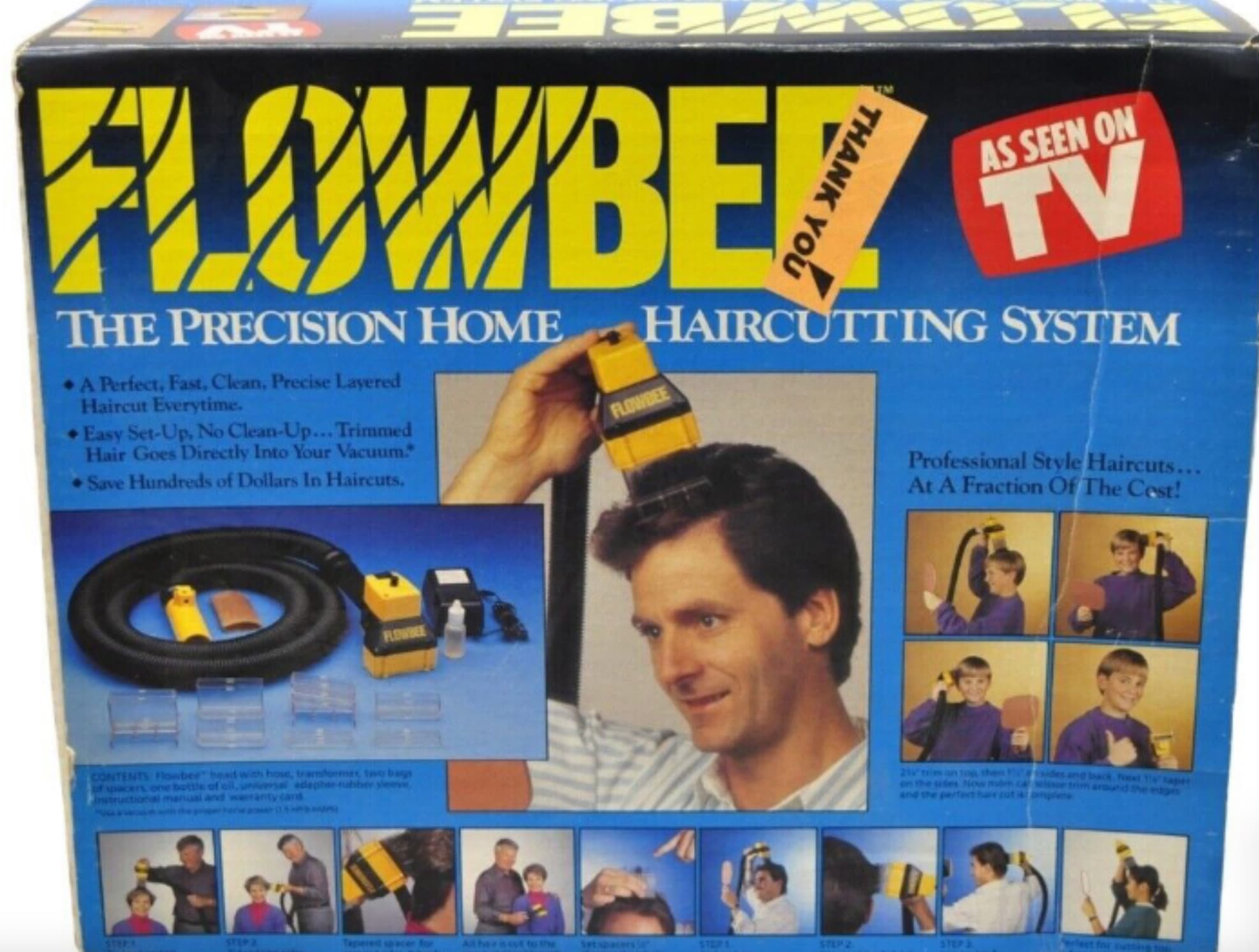 flowbee haircutting system - 338 Flowber The Precision Home A Perfect, Fast, Clean, Precise Layered Haircut Everytime. Easy SetUp, No CleanUp... Trimmed Hair Goes Directly Into Your Vacuum. Save Hundreds of Dollars In Haircuts. As Seen On Tv Haircutting S